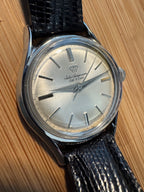 Jules Jurgensen Silver Sunburst Dial Manual Wind Circa 1950’s