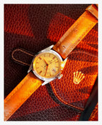Vintage Tudor Oysterdate Textured Dial Rolex Case and Crown