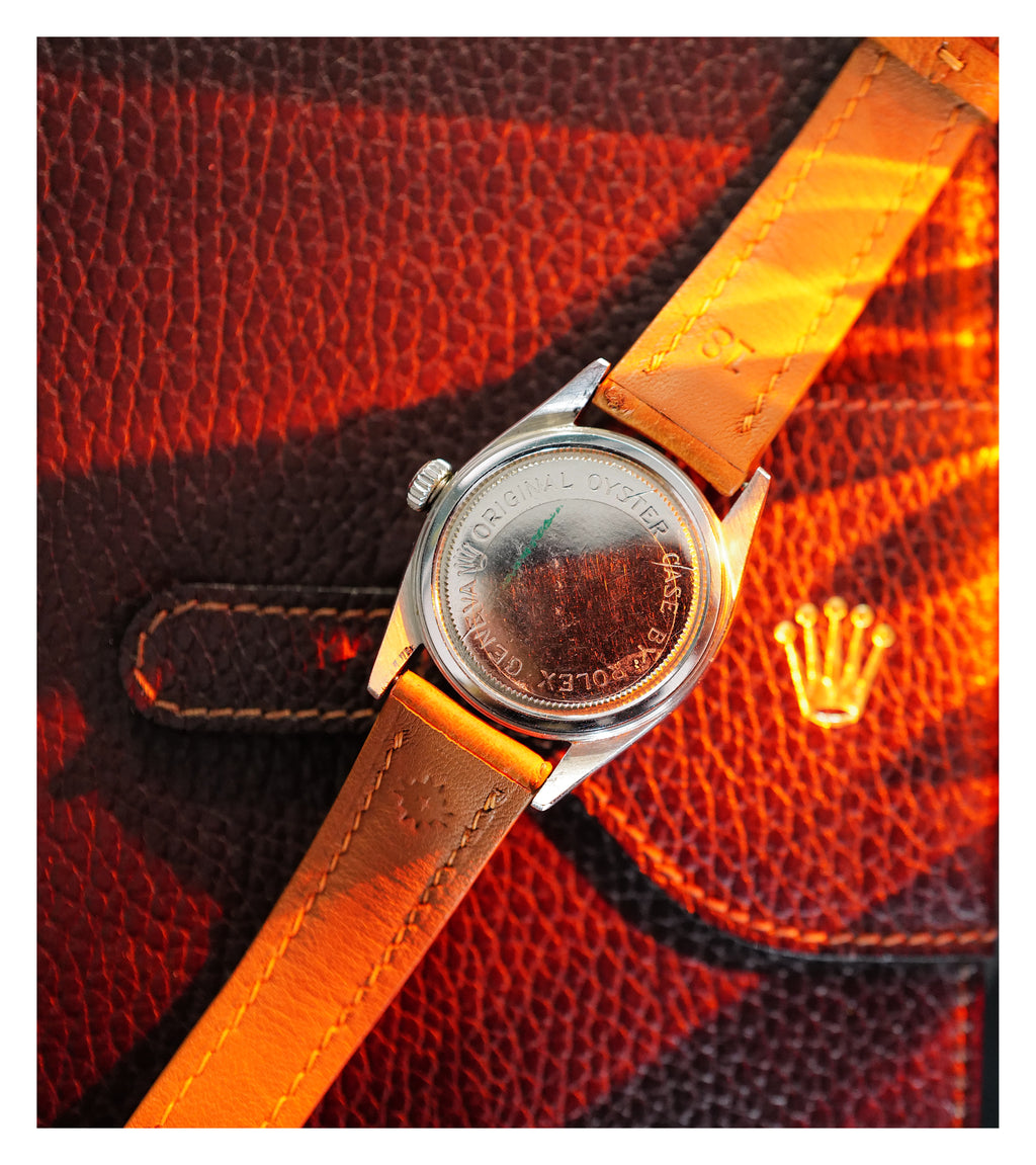 Vintage Tudor Oysterdate Textured Dial Rolex Case and Crown