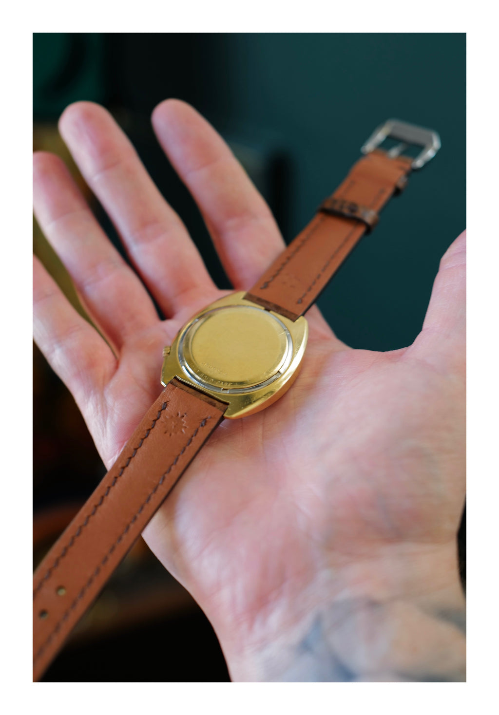Bulova Accuquartz Day-Date Solid 14K Gold Case Vintage 1970's